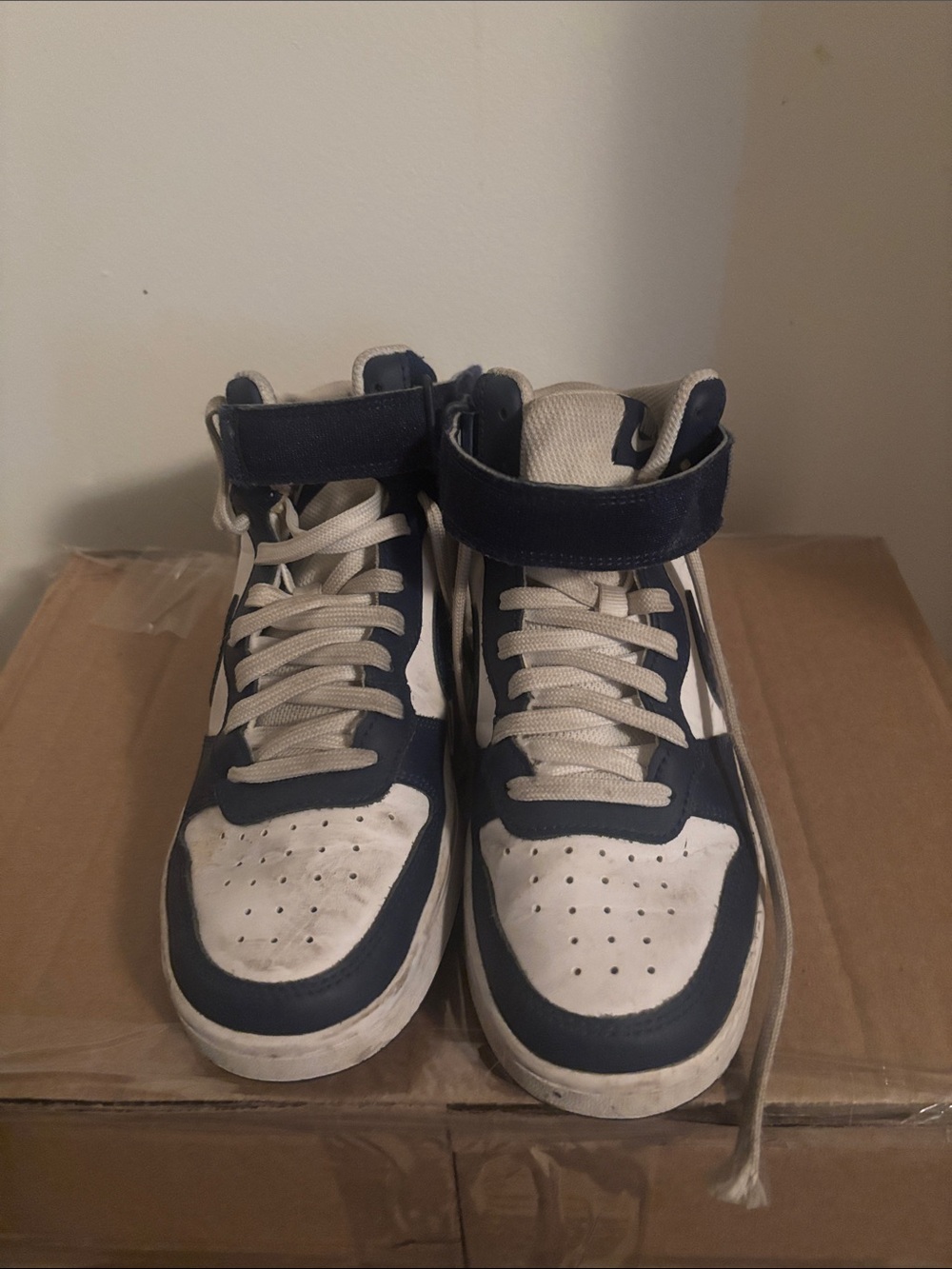 Nike Men's High-Top Sneakers in Navy and White